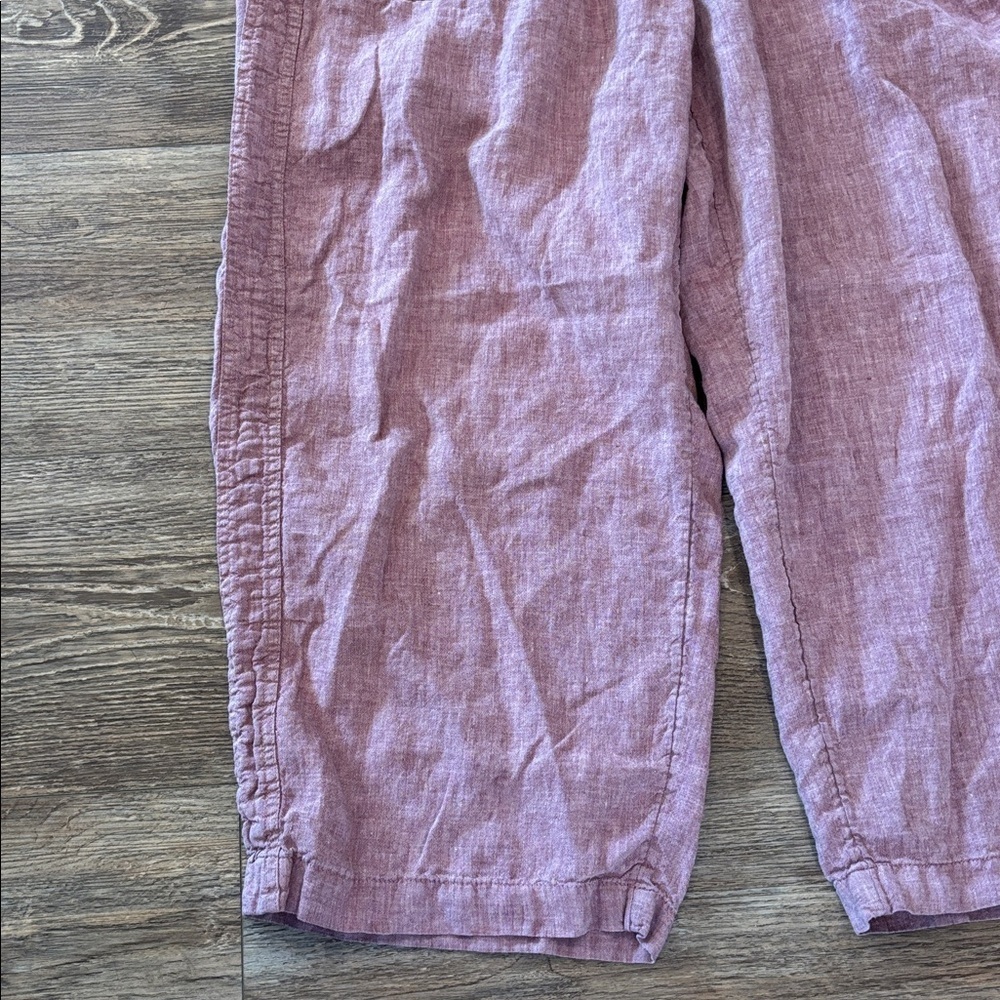Athleta Cabo Linen Wide Leg High Waisted Cropped Pants Women's Plus Size 22 EUC - Picture 5 of 12